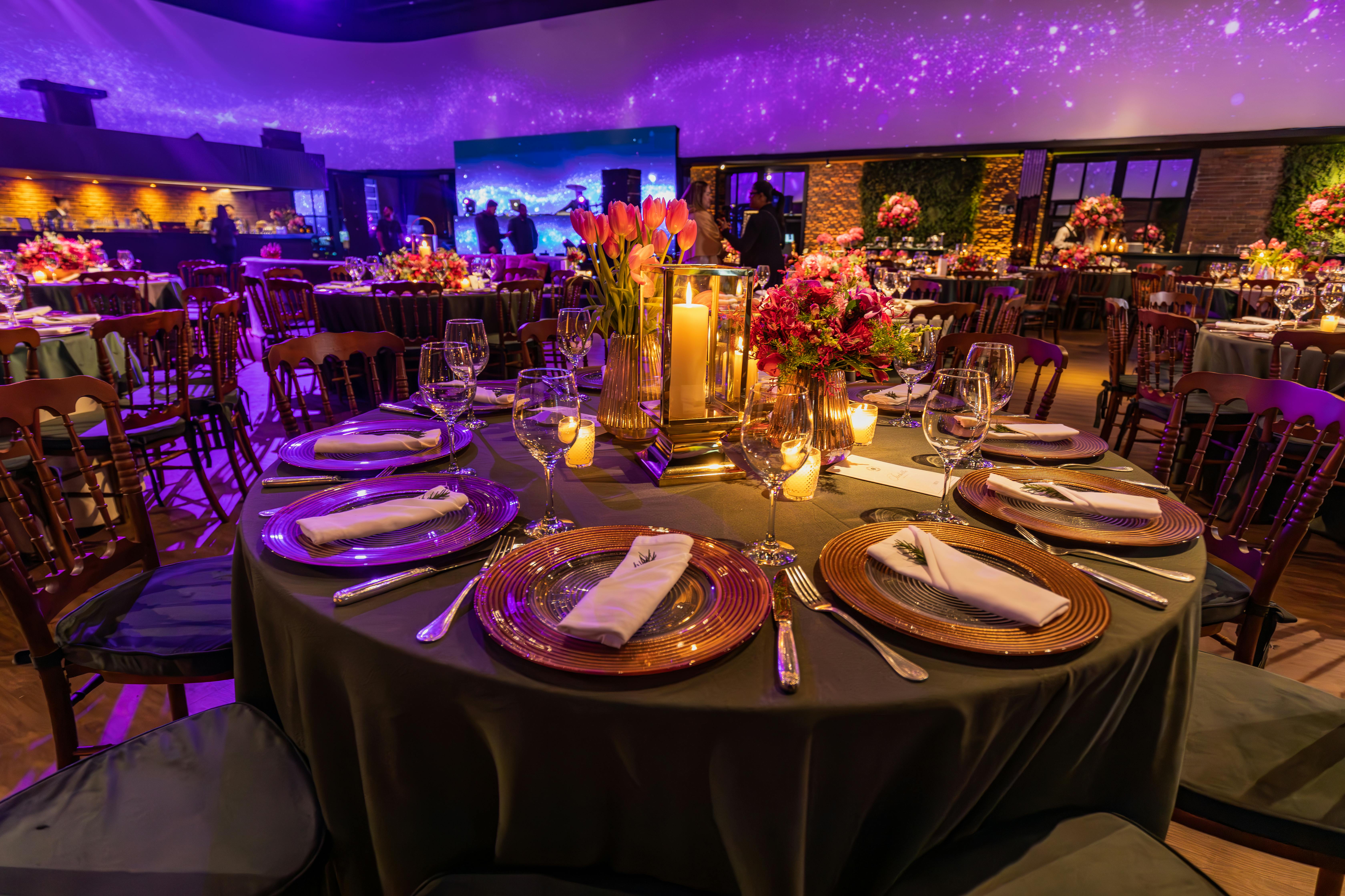 Private event table and floral styling